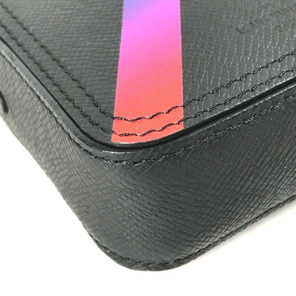 LOUIS VUITTON M30332 Taiga Rainbow Danube-Messenger Pochette Shoulder Bag - Picture 14 of 15
